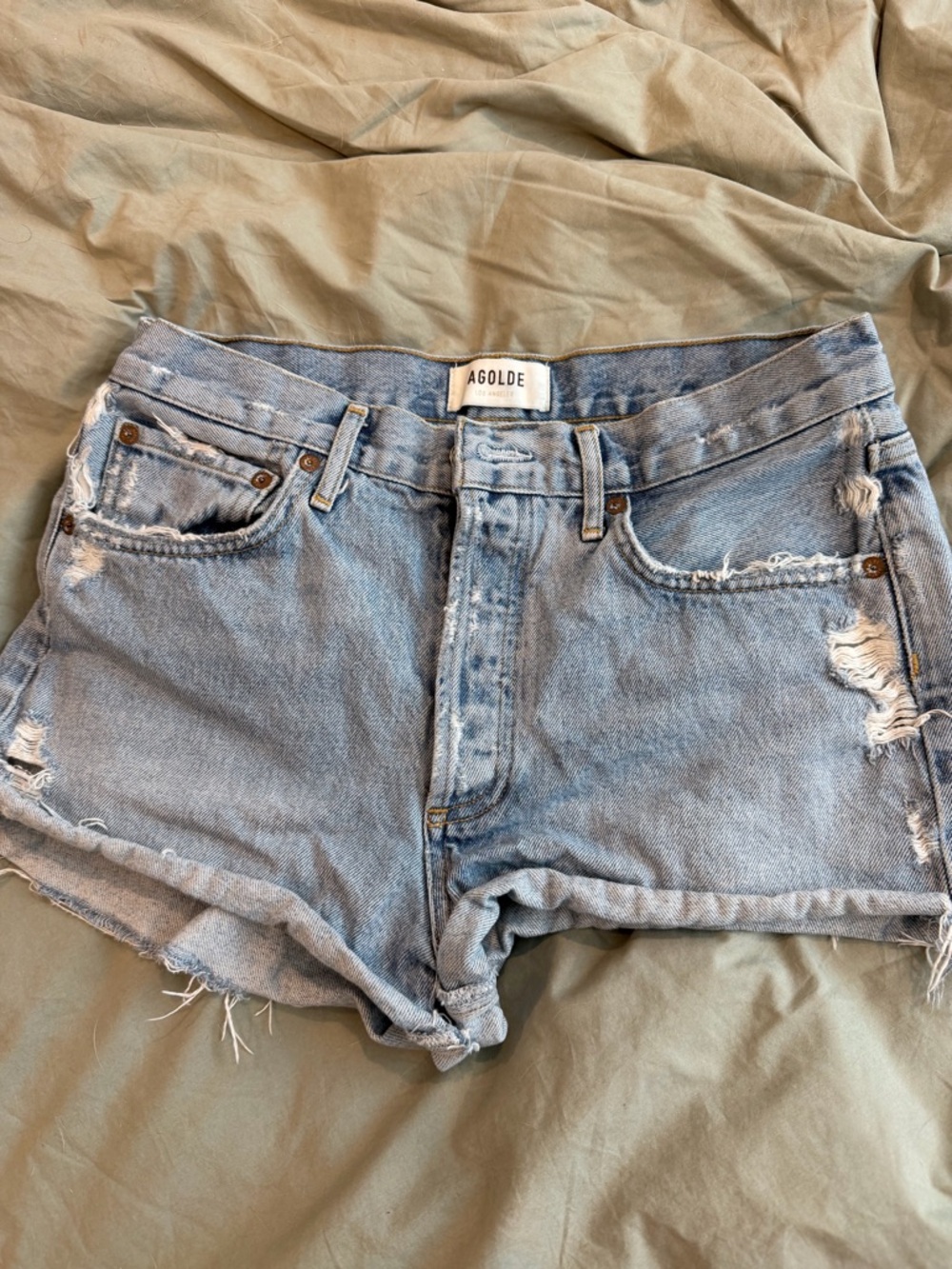 Agolde Distressed Cut Off Shorts | Parker Jean Shorts